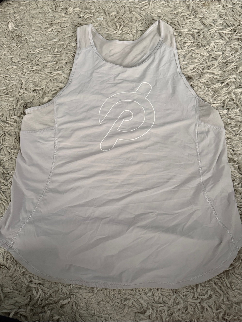 lululemon athletica Light Gray Workout Tank with Subtle Logo